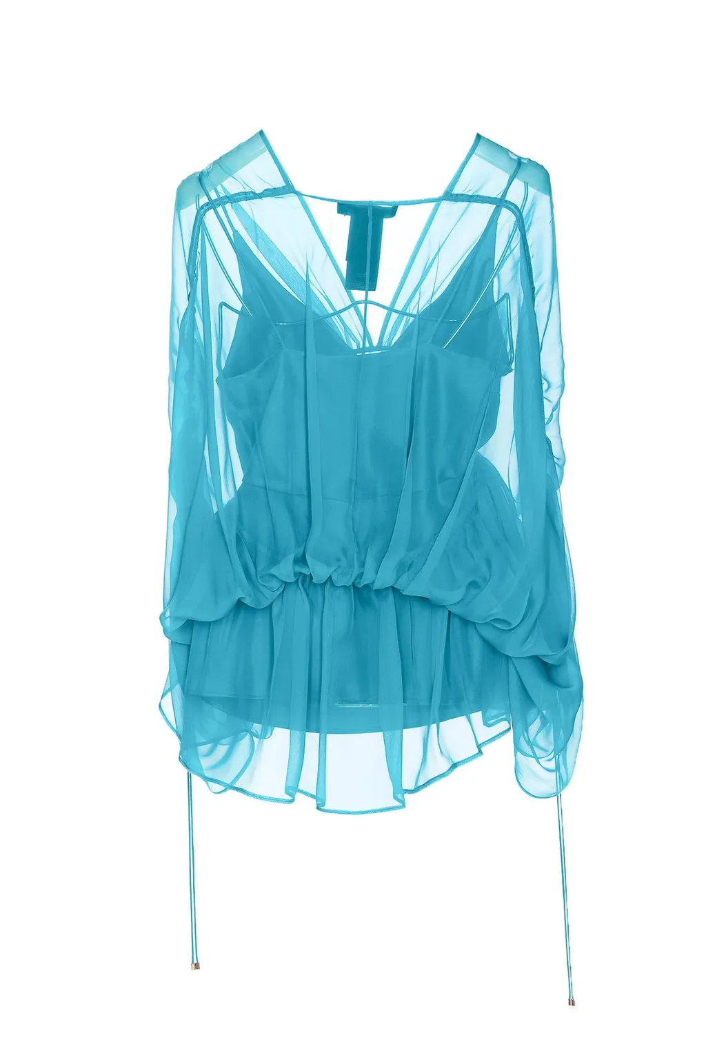 Max Mara V-Neck Tulle Top