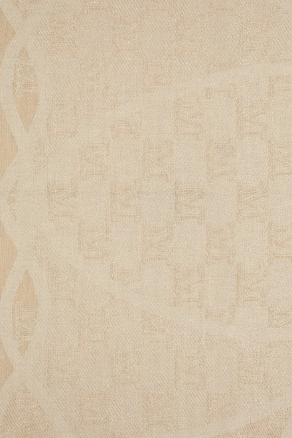 Max Mara Logo Patterned Fringed Edge Foulard