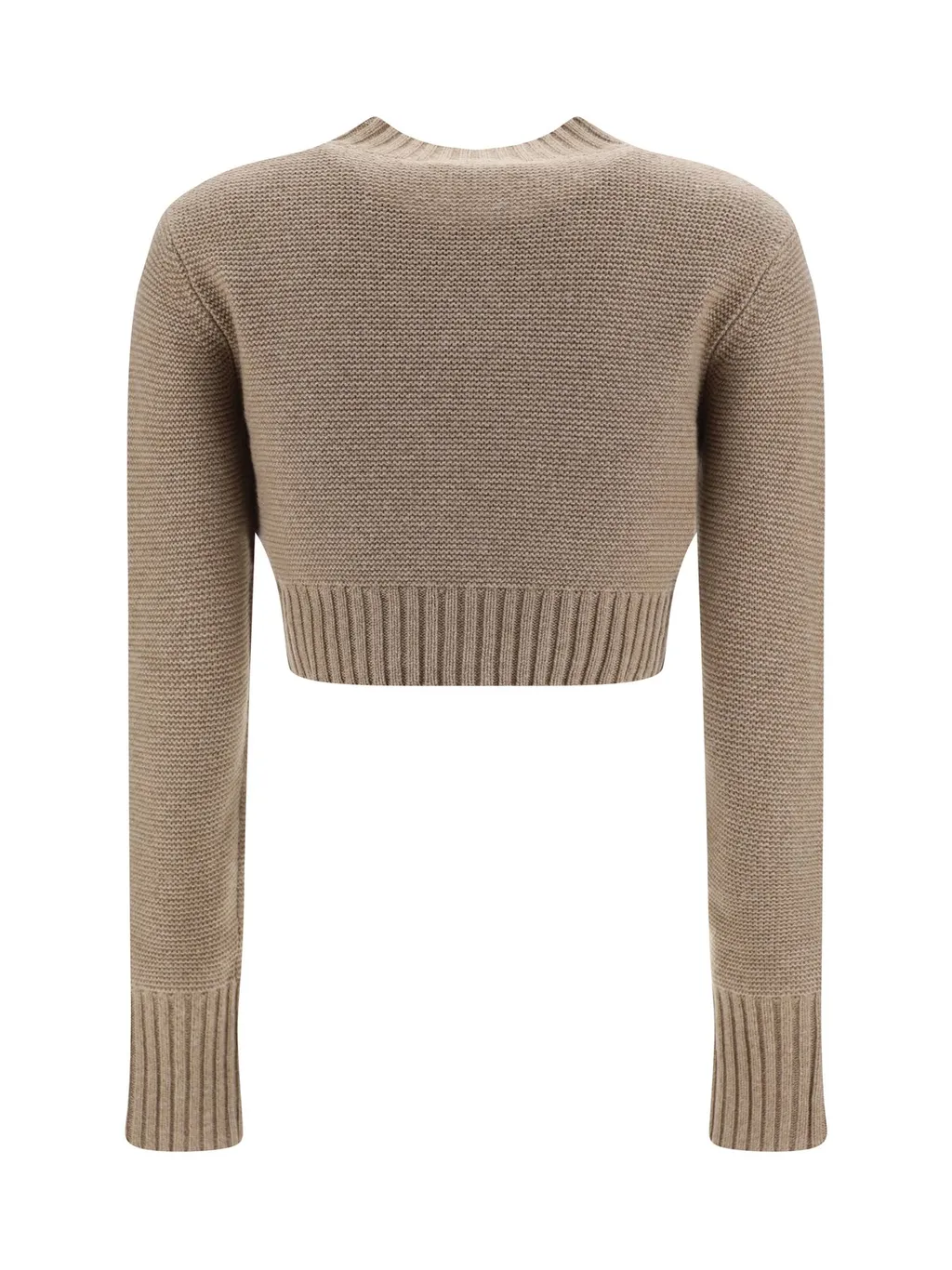 Max Mara Crewneck Long-Sleeved Cropped Jumper