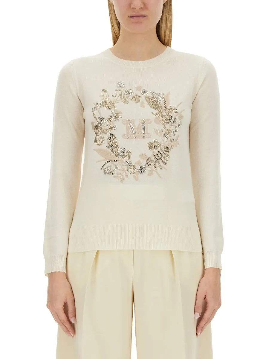 Max Mara Logo Embellished Crewneck Jumper