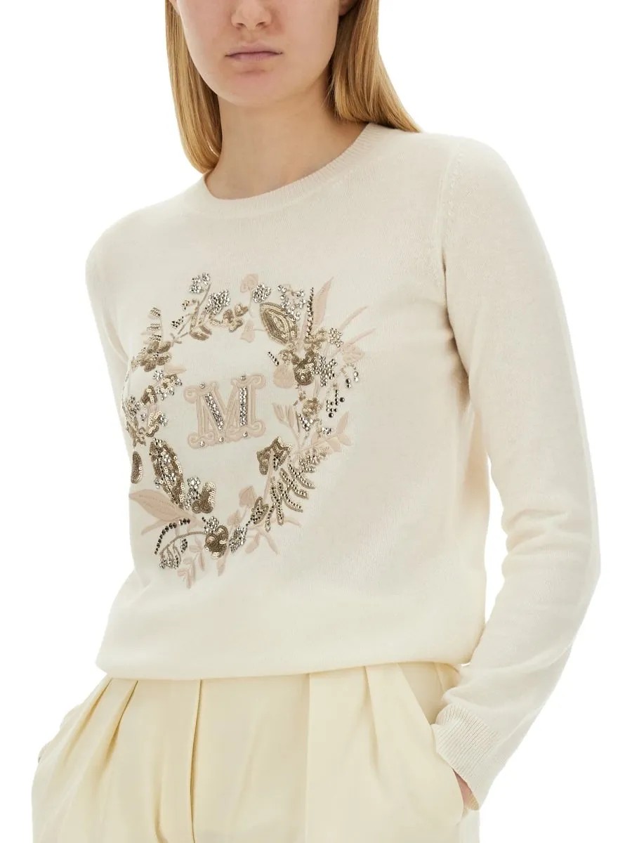Max Mara Logo Embellished Crewneck Jumper