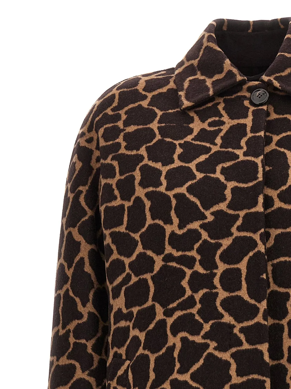 Max Mara All-Over Patterned Long-Sleeved Coat