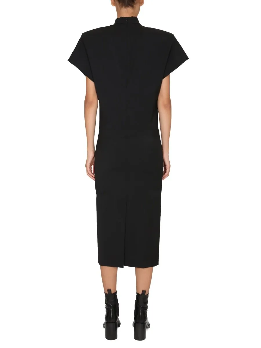 Sportmax Mock Neck Short-Sleeved Dress