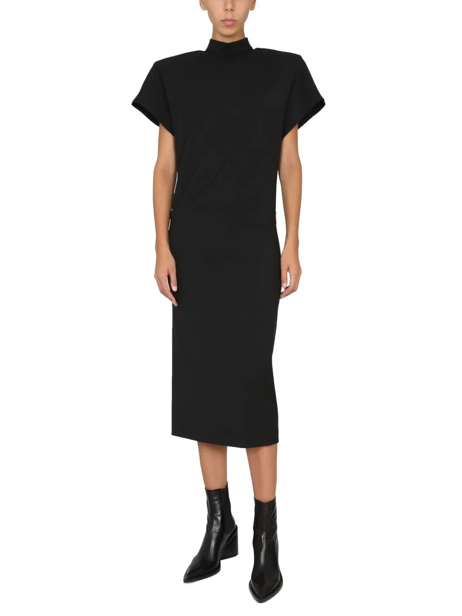 Sportmax Mock Neck Short-Sleeved Dress