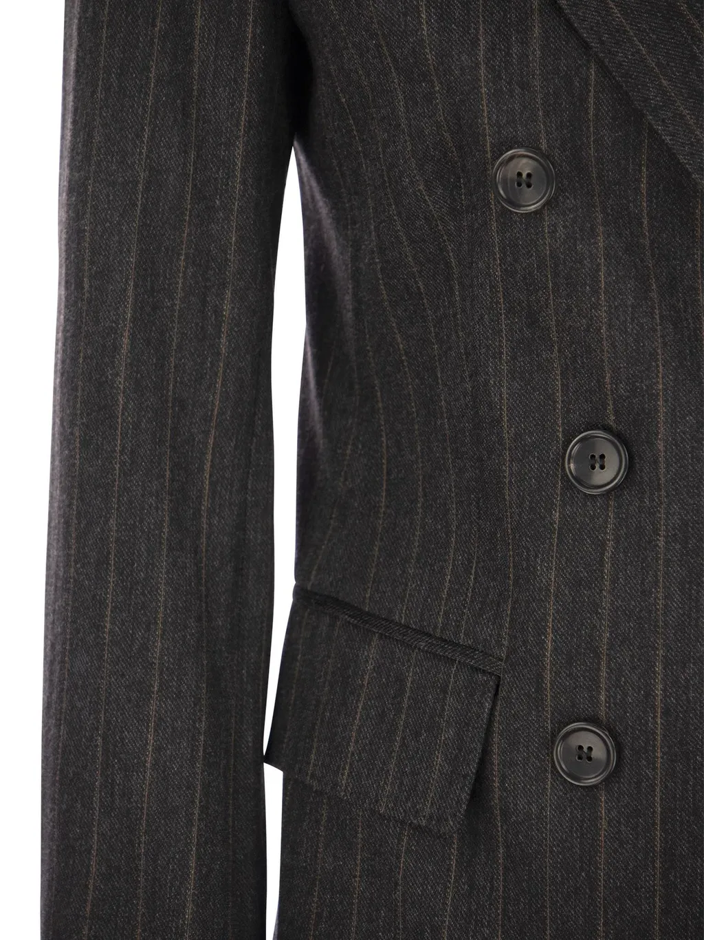 Max Mara Double-Breasted Pinstriped Blazer