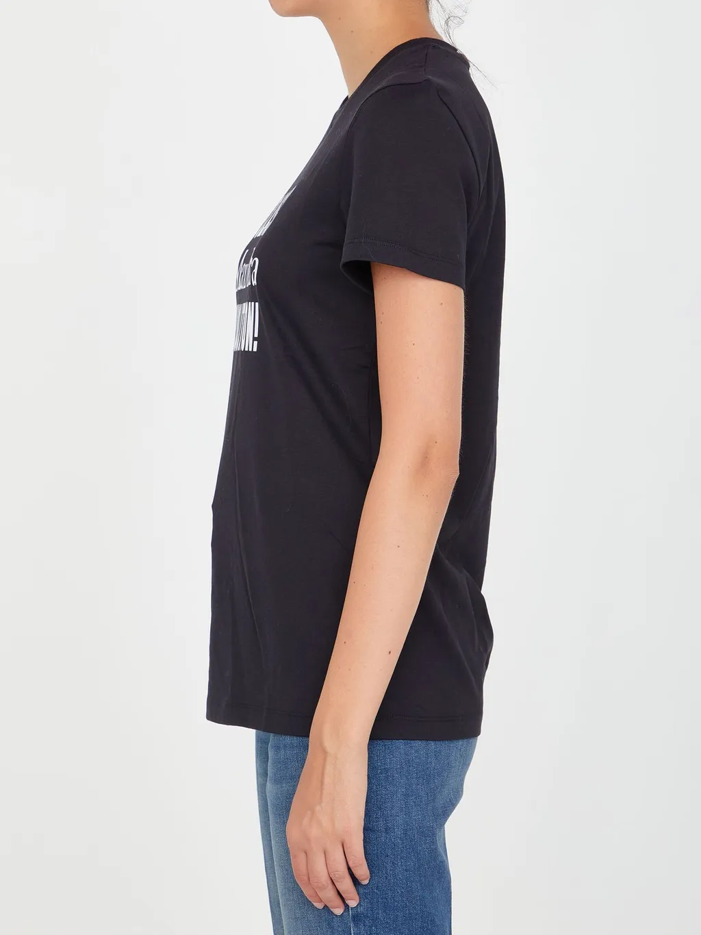 Max Mara Slogan Printed Crewneck T-Shirt