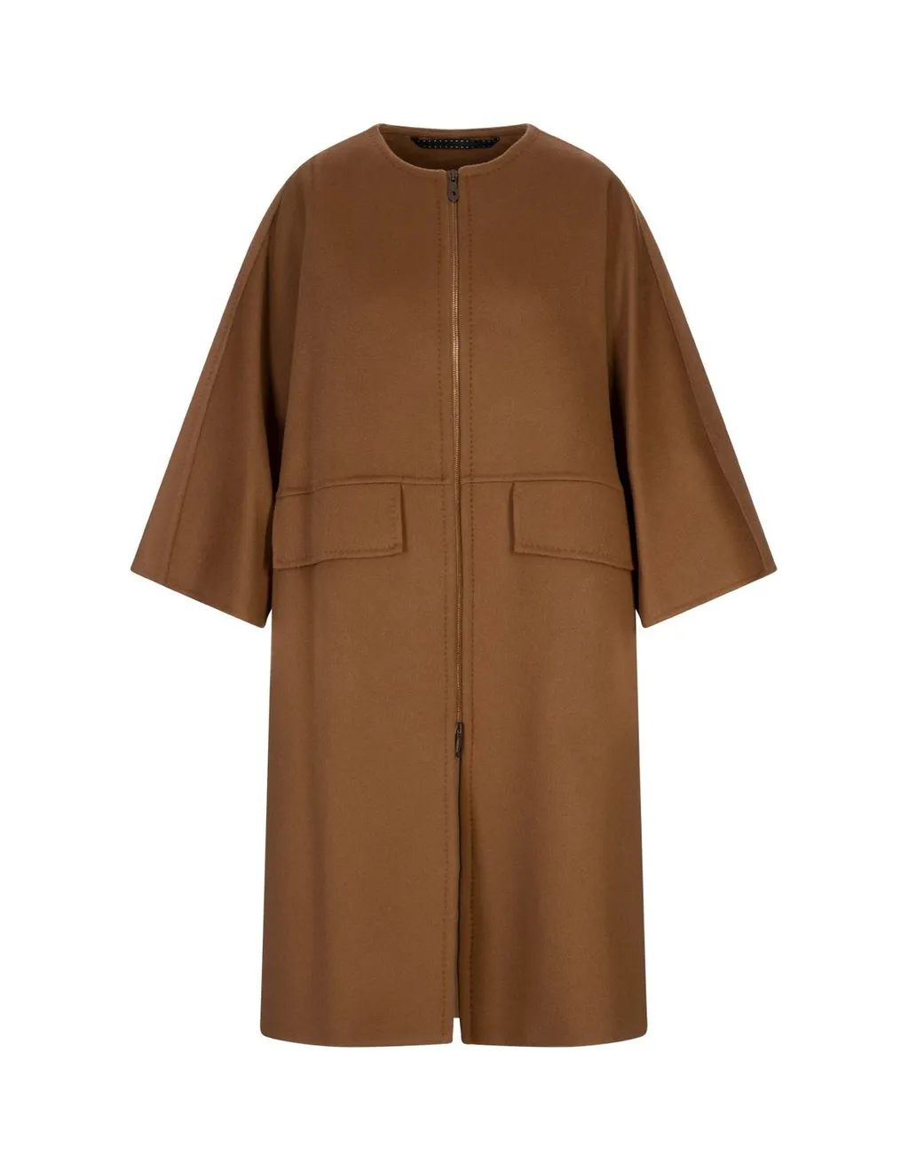 Max Mara Atelier Amour Zip-Up Crewneck Coat