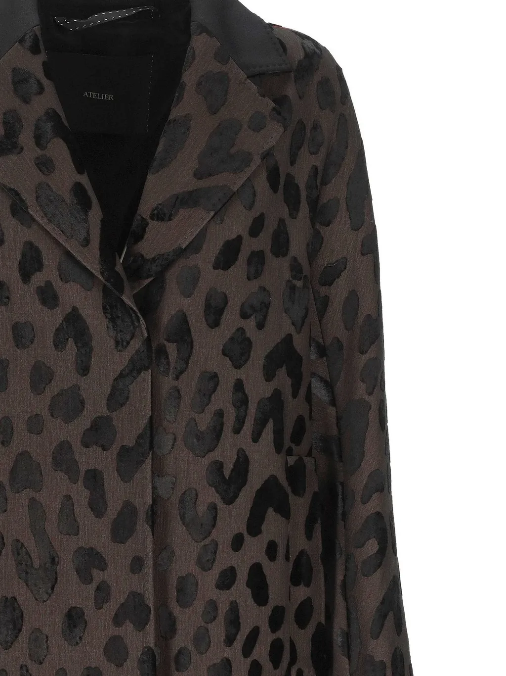 Max Mara Atelier Single-Breasted Spotted Velvet Coat