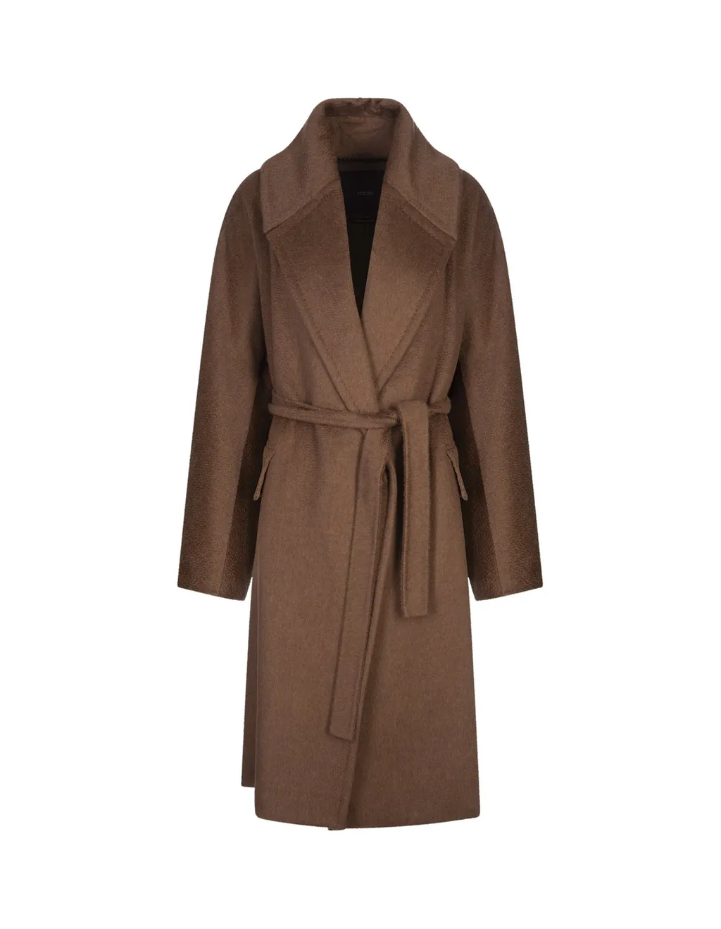 Max Mara Atelier Attuale Belted Long-Sleeved Coat