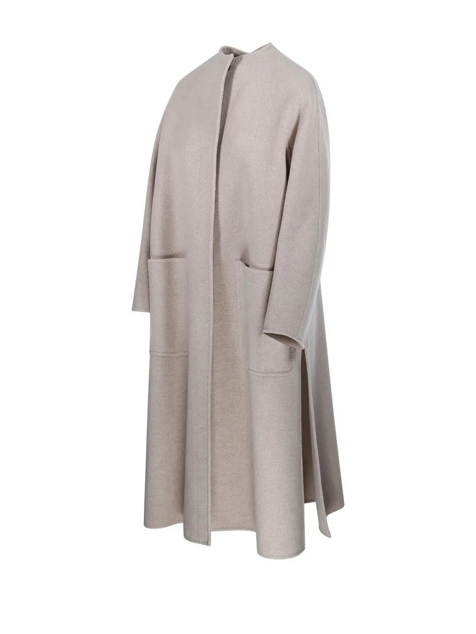 Max Mara Atelier Crewneck Long-Sleeved Coat