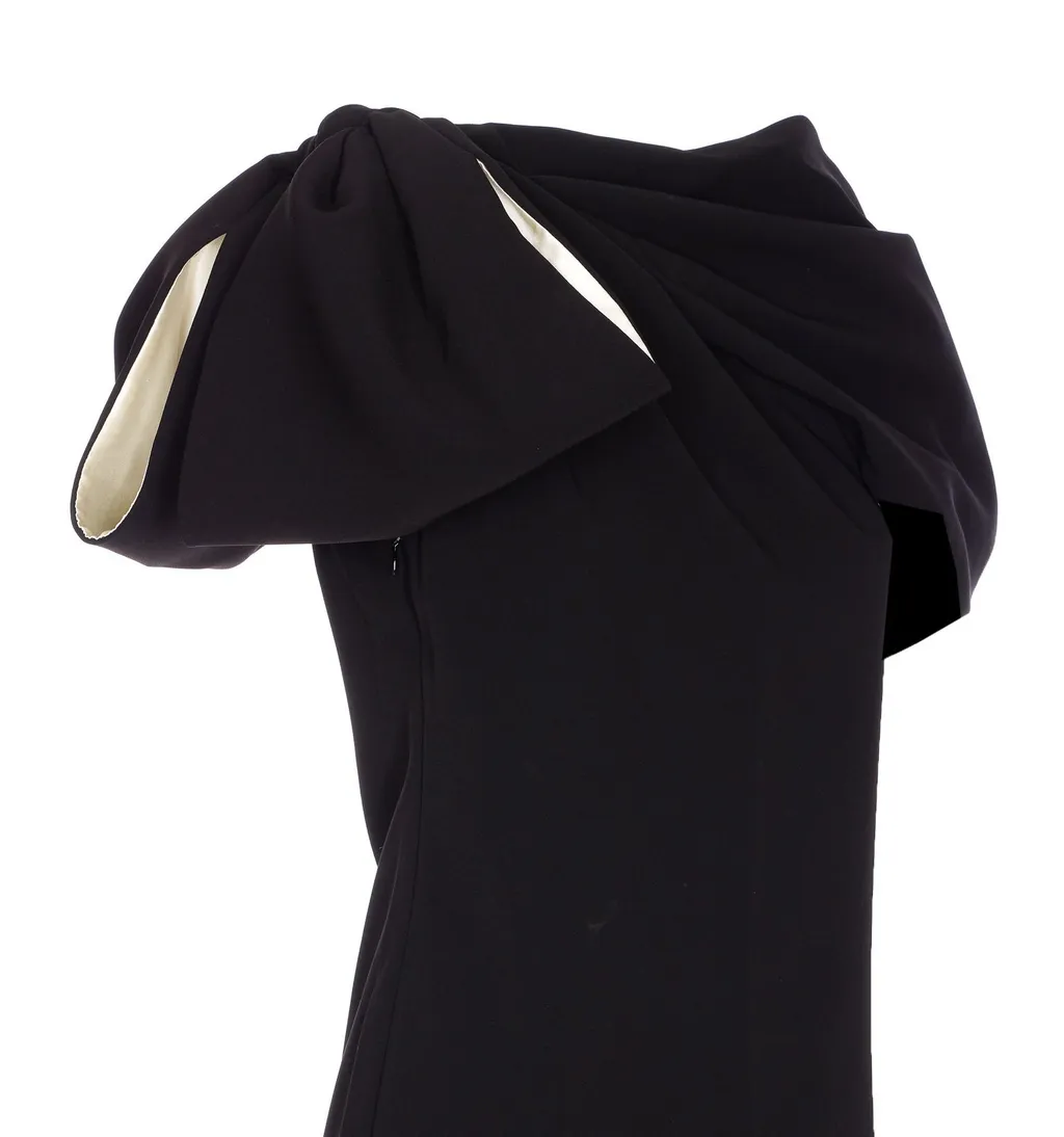 Max Mara Pianoforte Baldi Bow Detailed Mini Dress