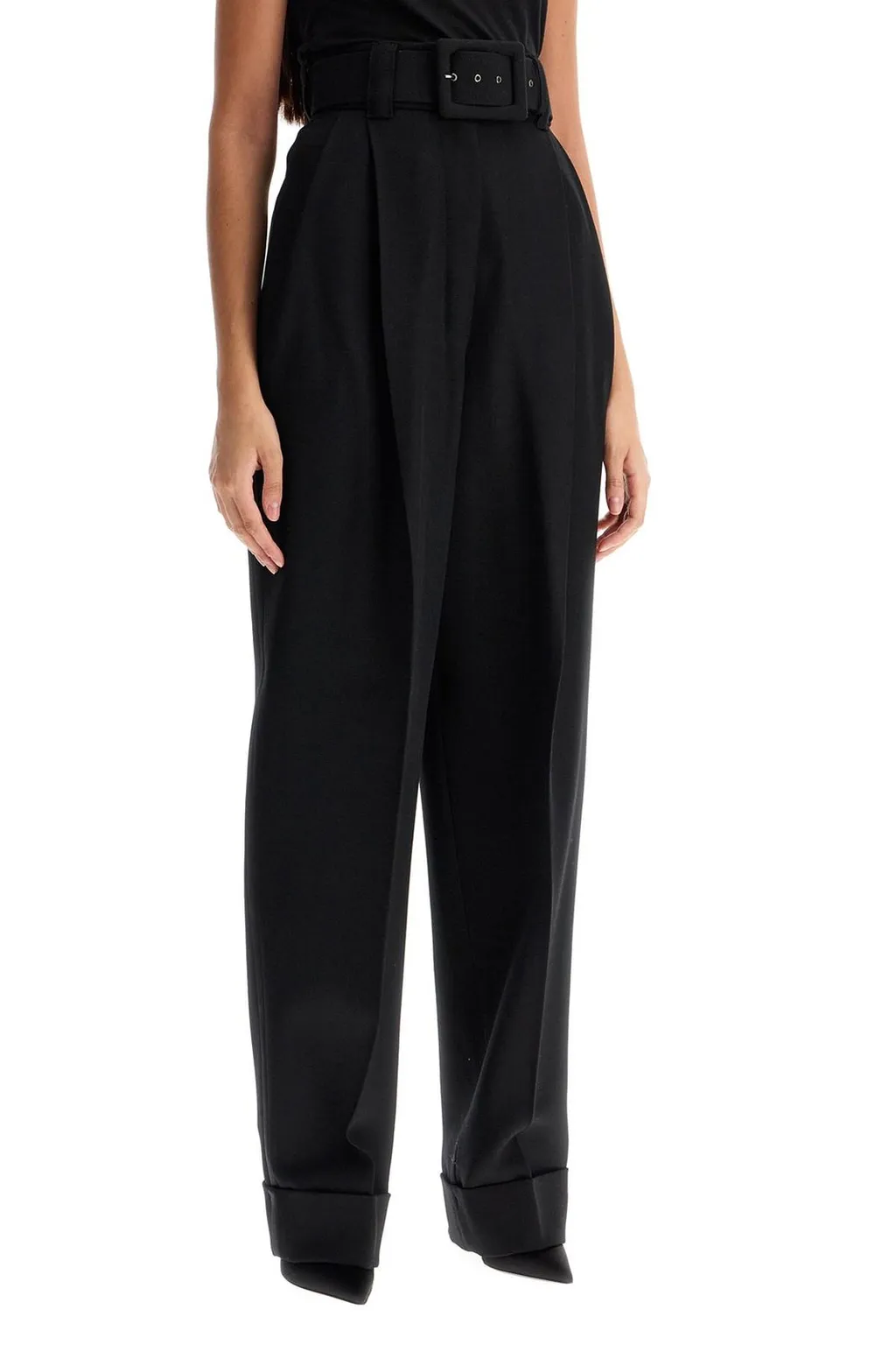 Max Mara Pianoforte Belted Pleated Pants