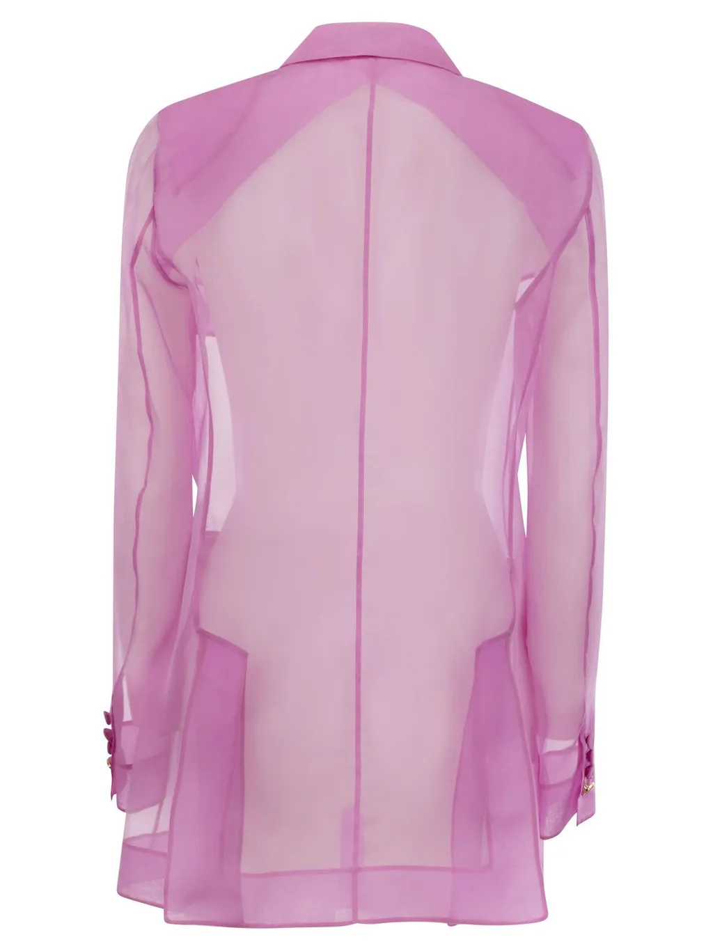 Max Mara Pianoforte Negra Double-Breasted Sheer Blazer