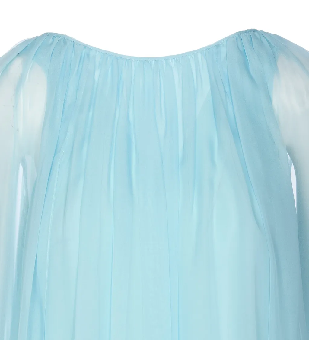 Max Mara Pianoforte Tulle Crewneck Sleeveless Dress