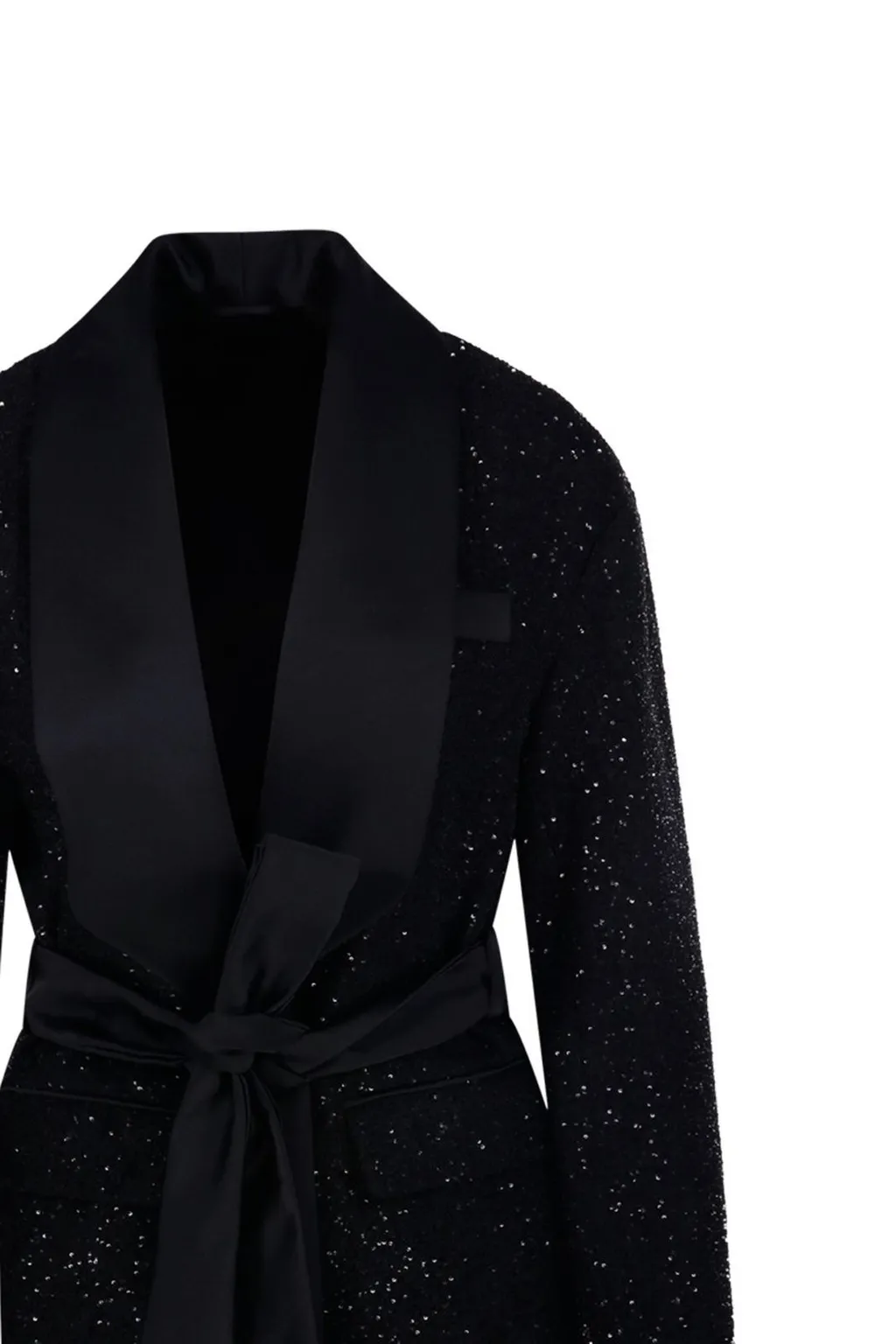 Max Mara Pianoforte Embellished Belted Jacket
