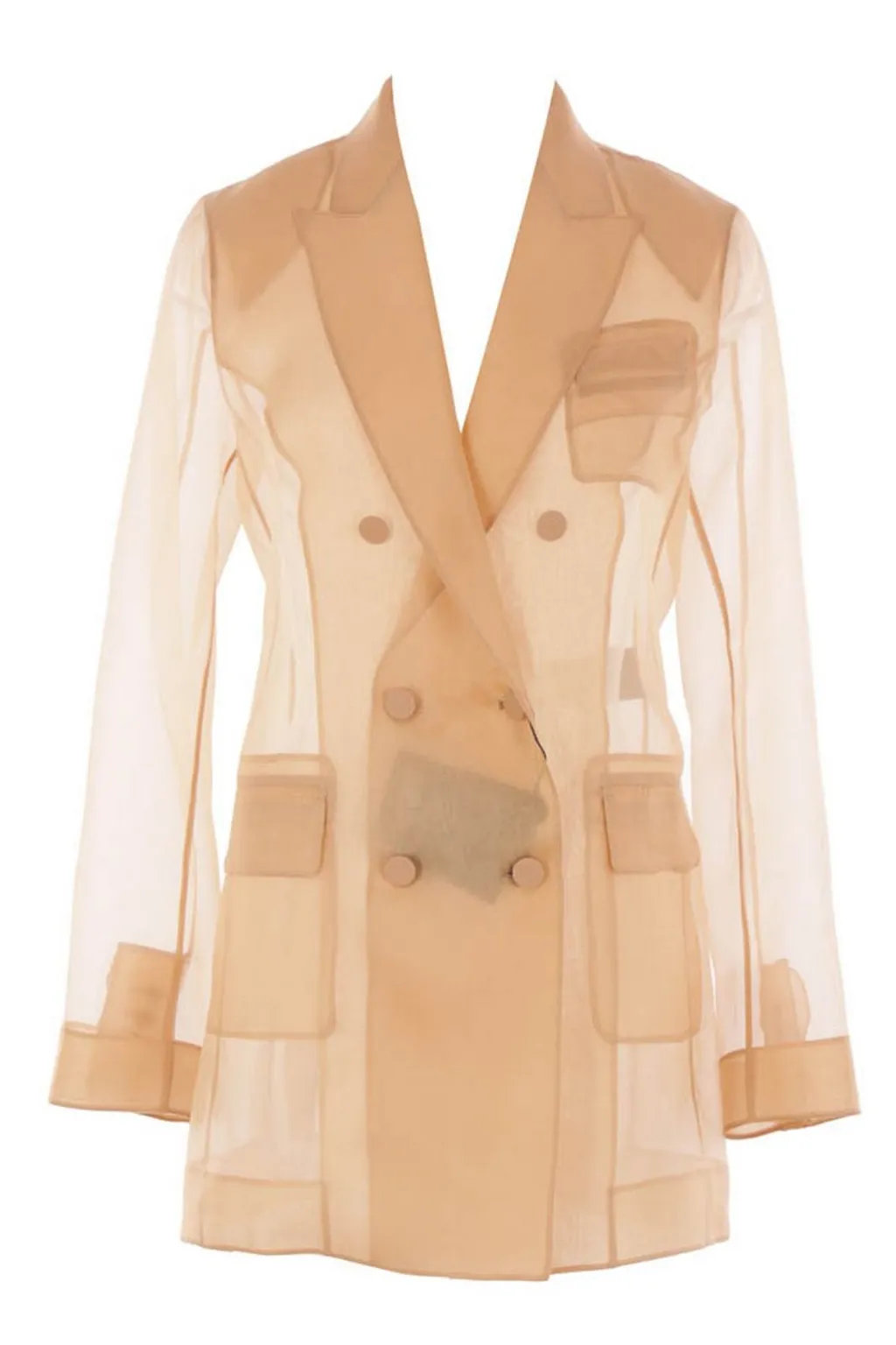 Max Mara Pianoforte Esopo Double-Breasted Long-Sleeved Jacket