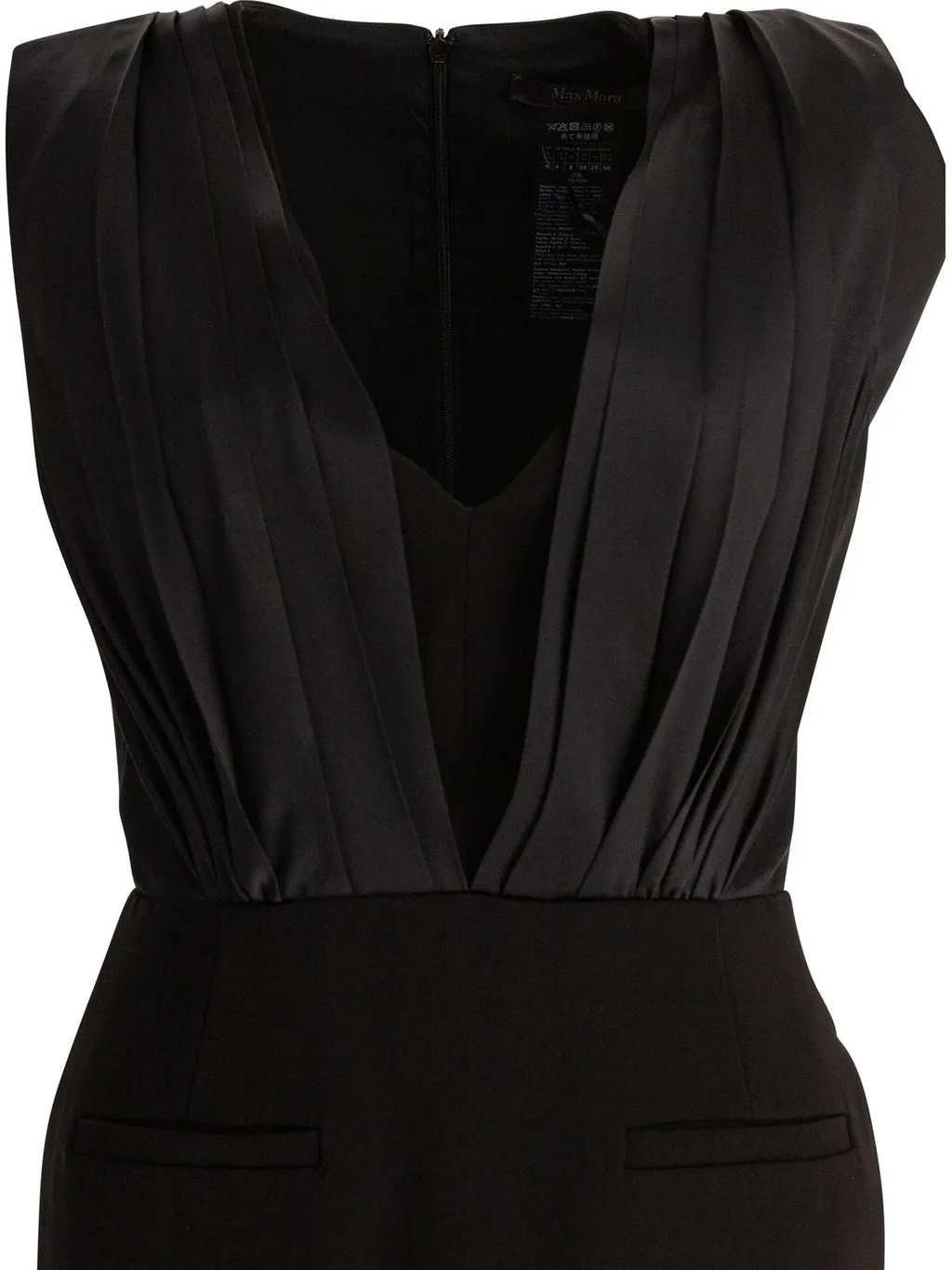 Max Mara Pianoforte V-Neck Sleeveless Dress