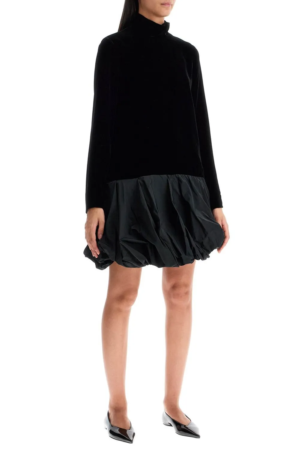 Max Mara Pianoforte Osso Velvet Mini Dress