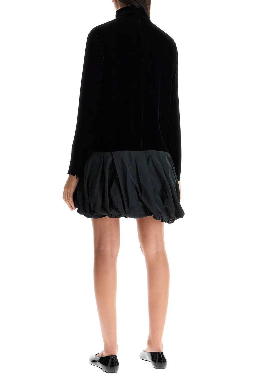 Max Mara Pianoforte Osso Velvet Mini Dress