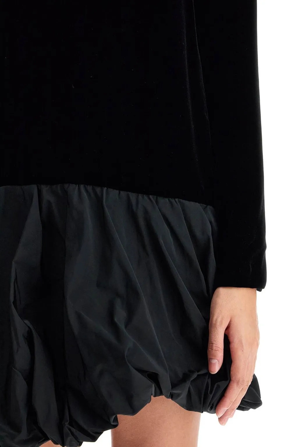 Max Mara Pianoforte Osso Velvet Mini Dress