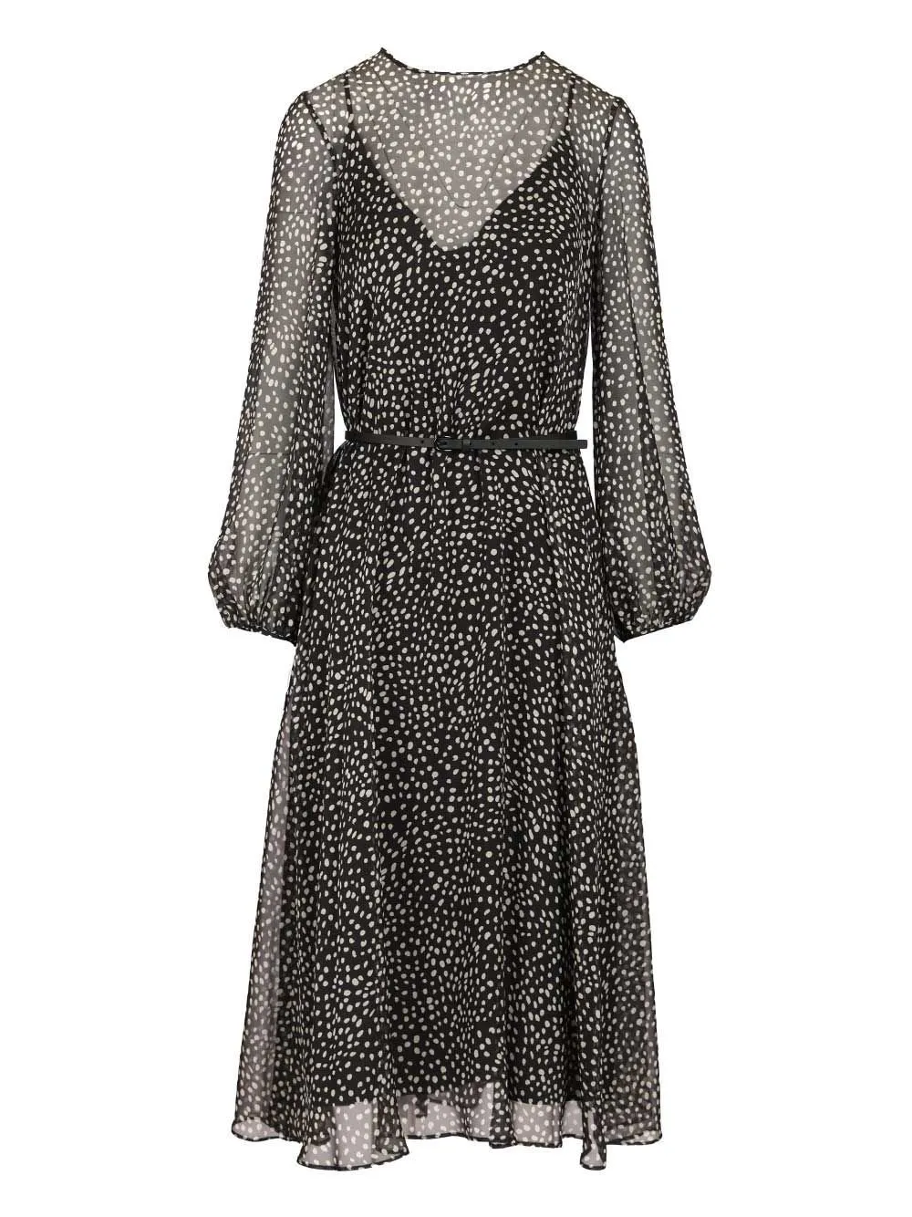Max Mara Studio Mstcampo Chiffon Belted Midi Dress