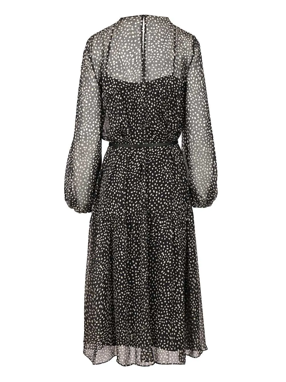 Max Mara Studio Mstcampo Chiffon Belted Midi Dress