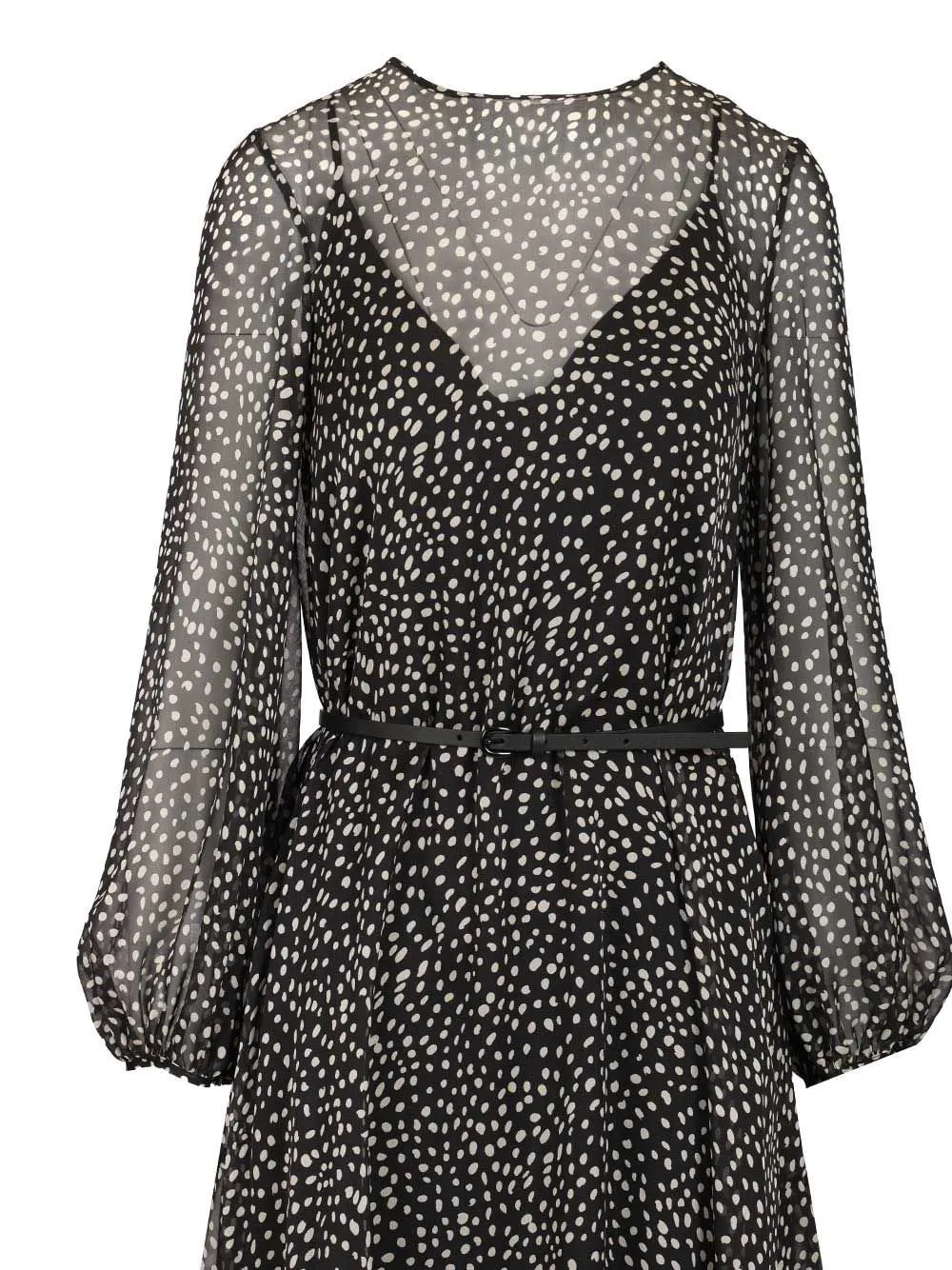 Max Mara Studio Mstcampo Chiffon Belted Midi Dress