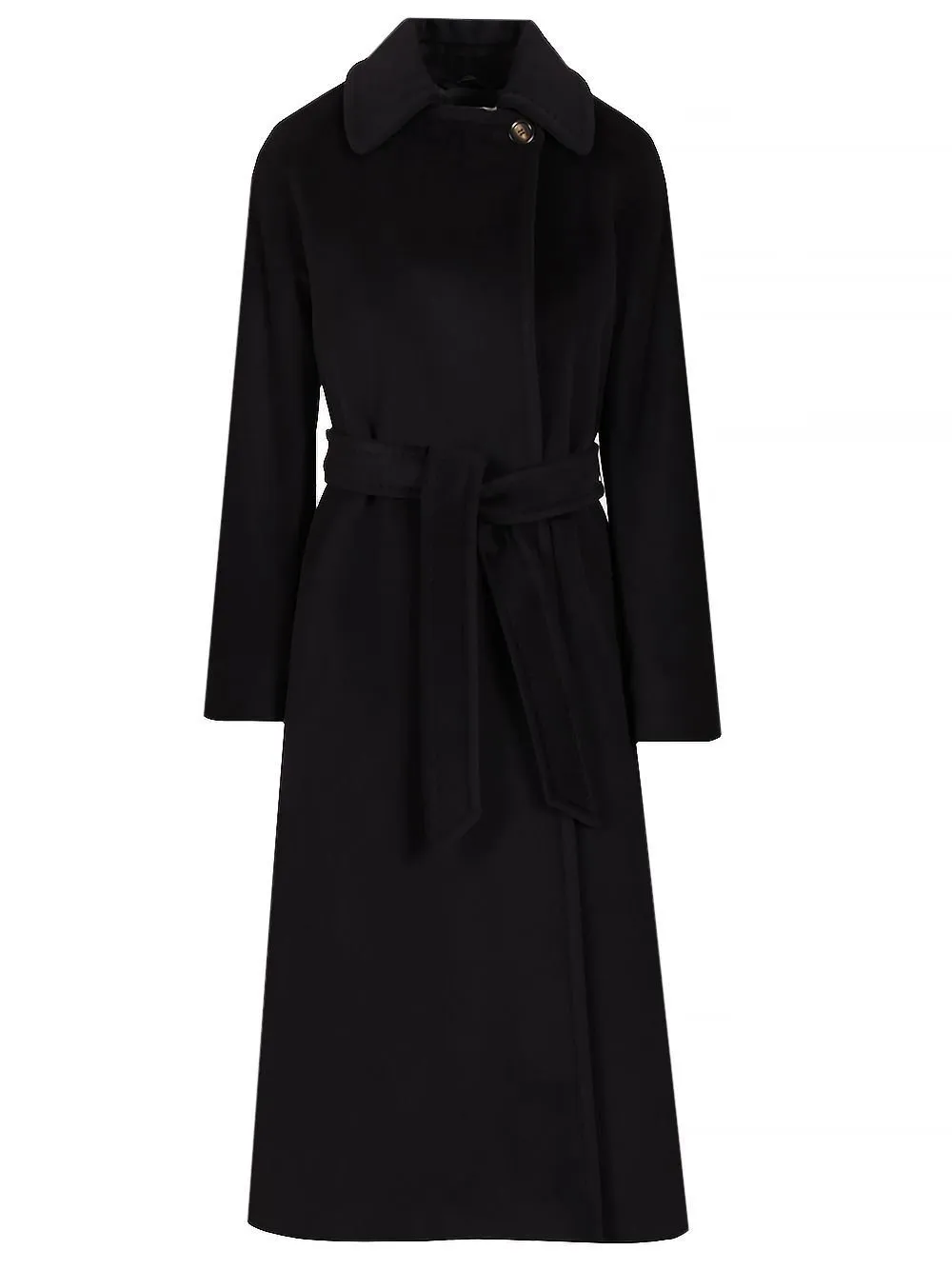 Max Mara Studio Tenzone Tied-Waist Long-Sleeved Coat