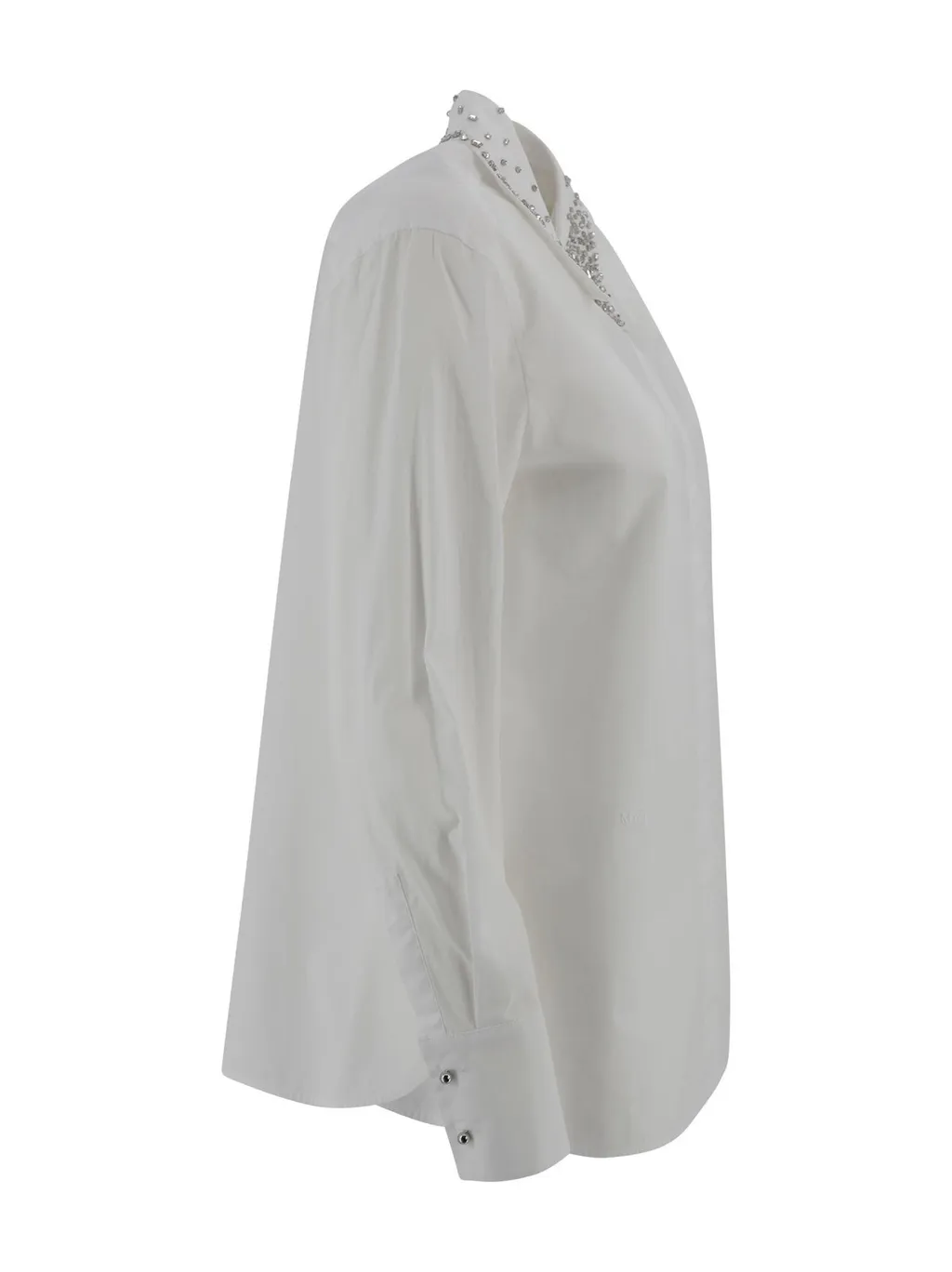Max Mara Studio Staffa Embellished Long-Sleeved Shirt