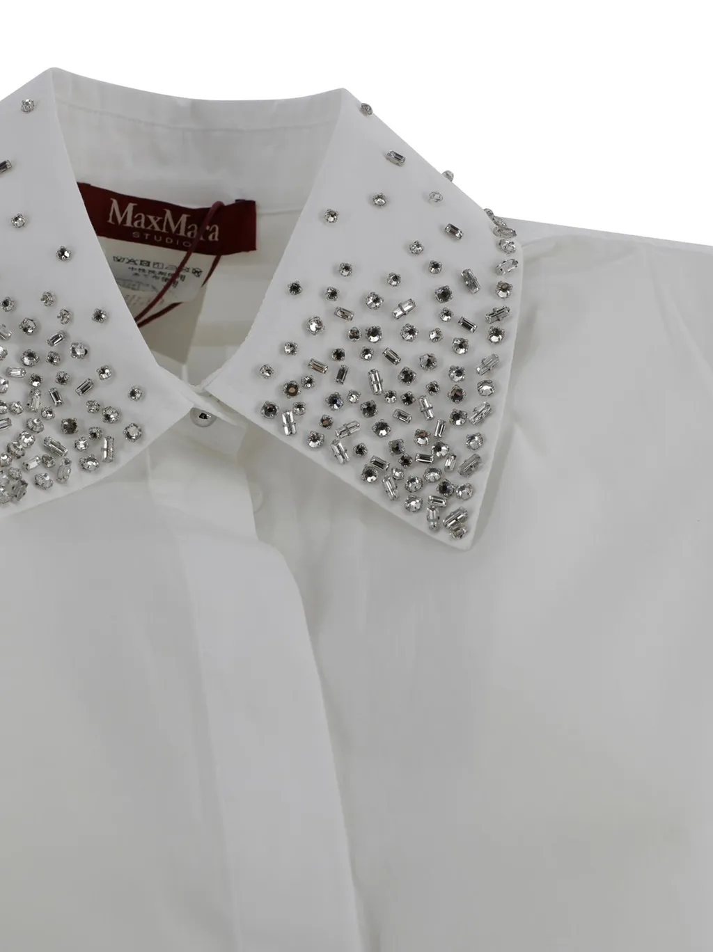 Max Mara Studio Staffa Embellished Long-Sleeved Shirt
