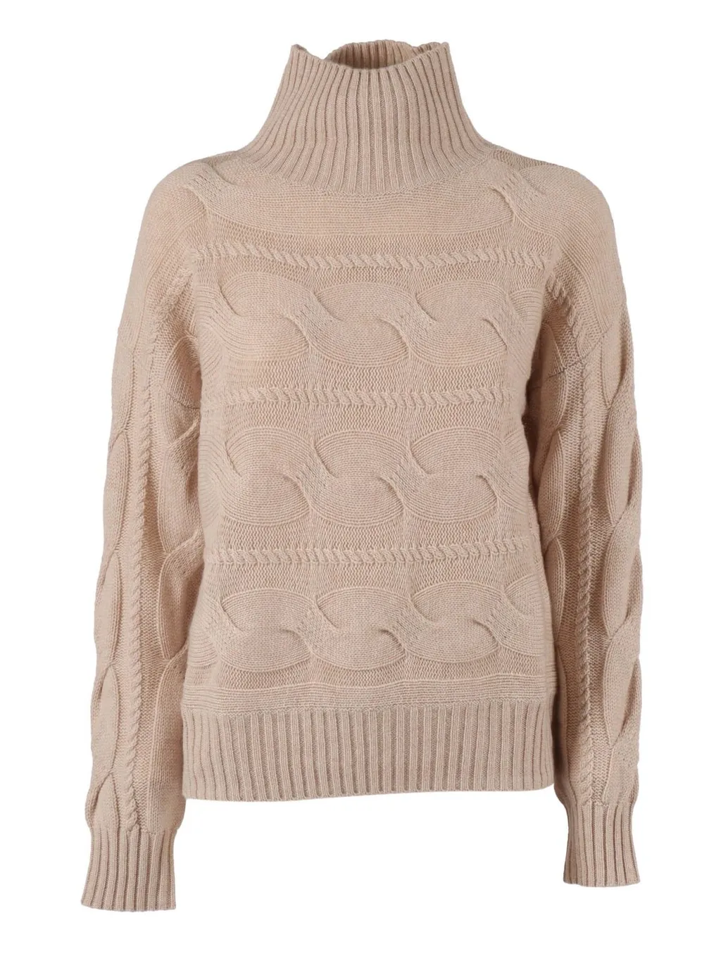 Max Mara Studio Turtleneck Cable Knitted Jumper