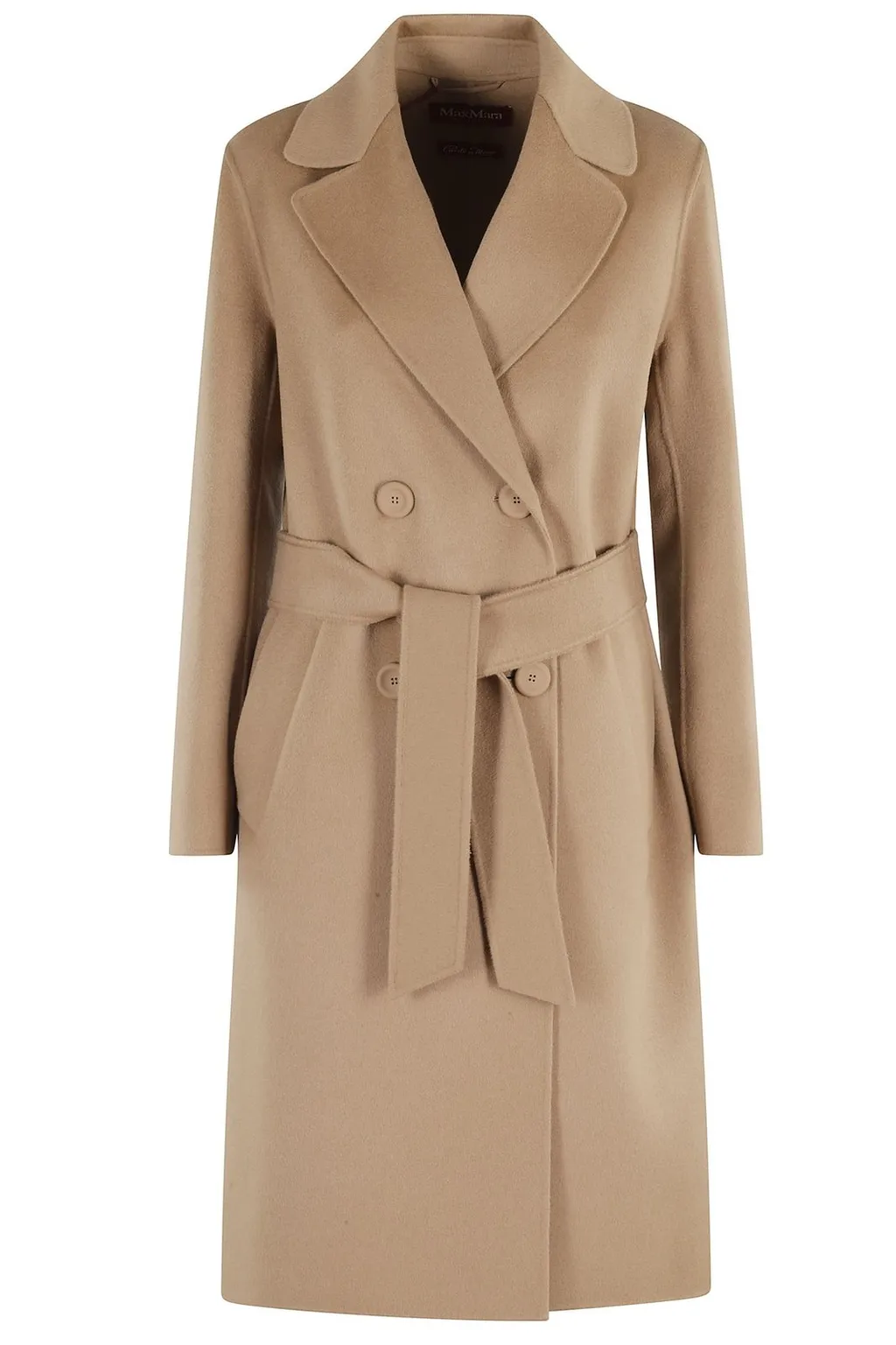 Max Mara Studio Double-Breasted Belted Long Coat