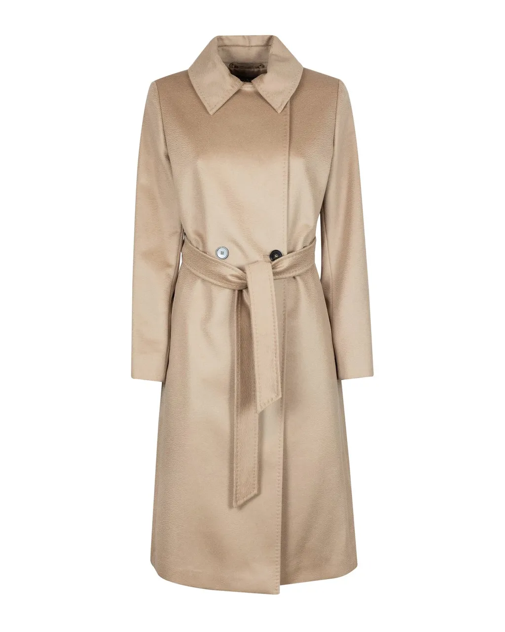 Max Mara Studio Bcollag Belted Long-Sleeved Coat