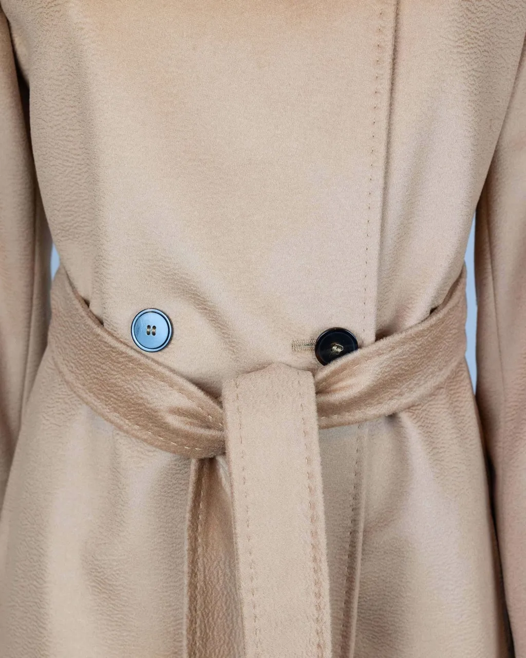 Max Mara Studio Bcollag Belted Long-Sleeved Coat