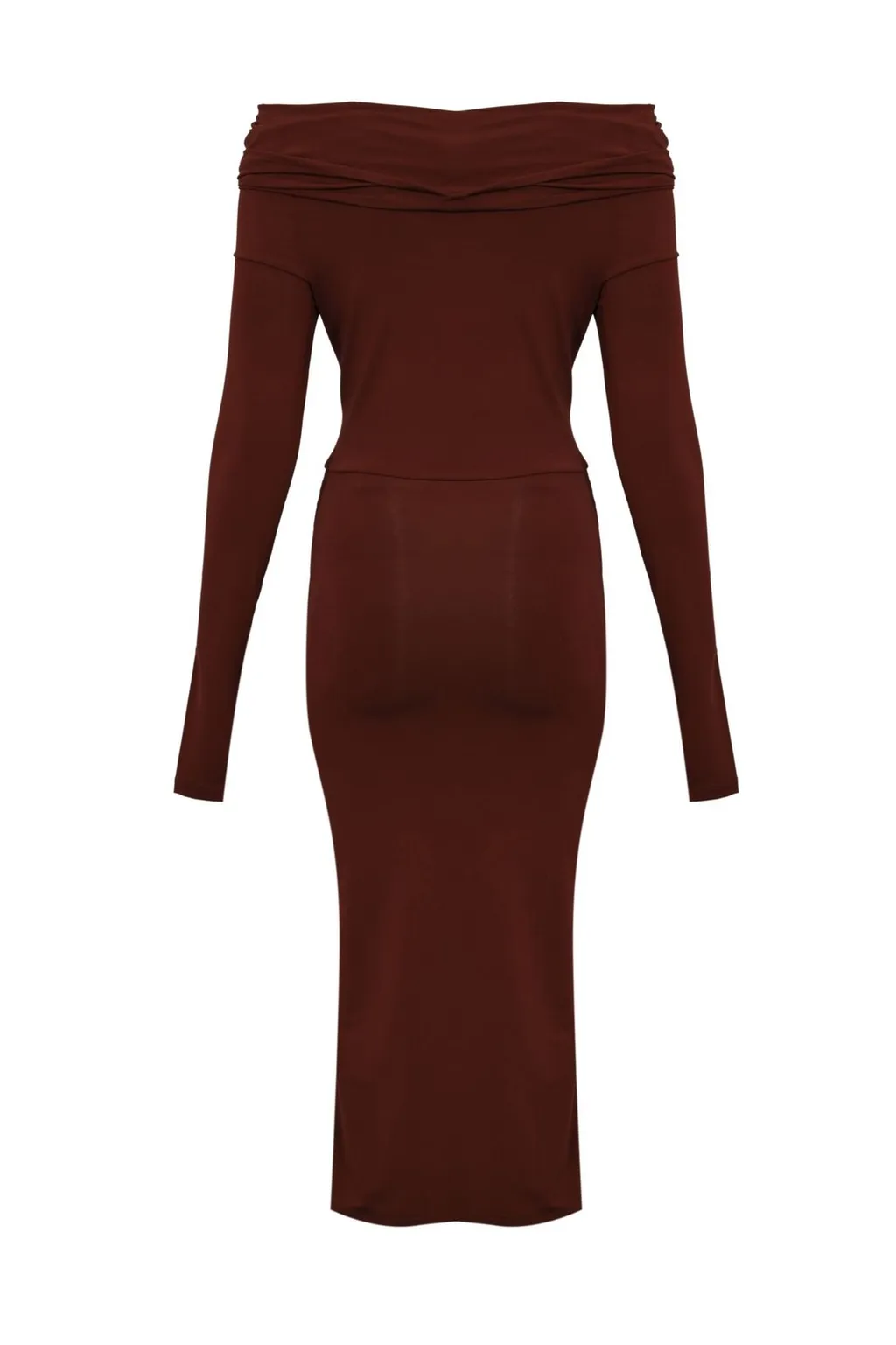 Max Mara Studio Draped Off-Shoulder Midi Dress