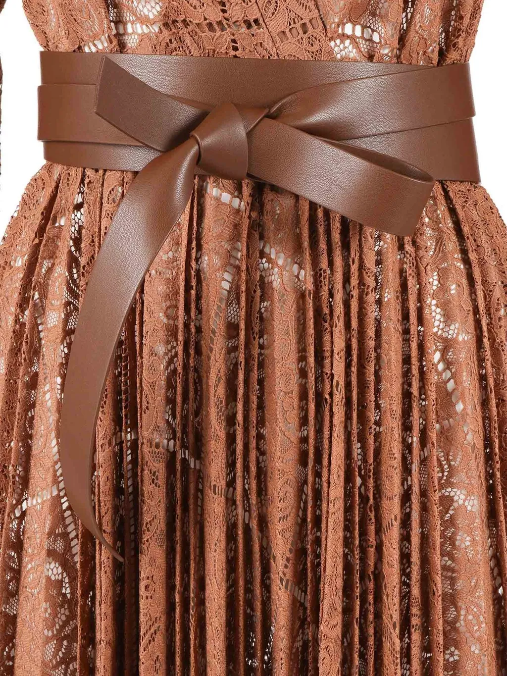 Max Mara Studio V-Neck Pleated Dress