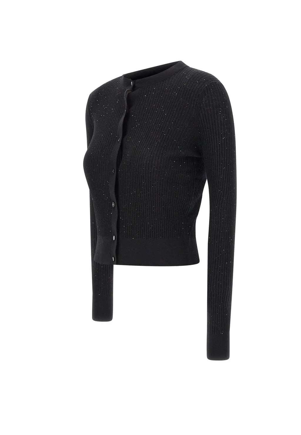 Max Mara Studio Crewneck Button-Up Cardigan