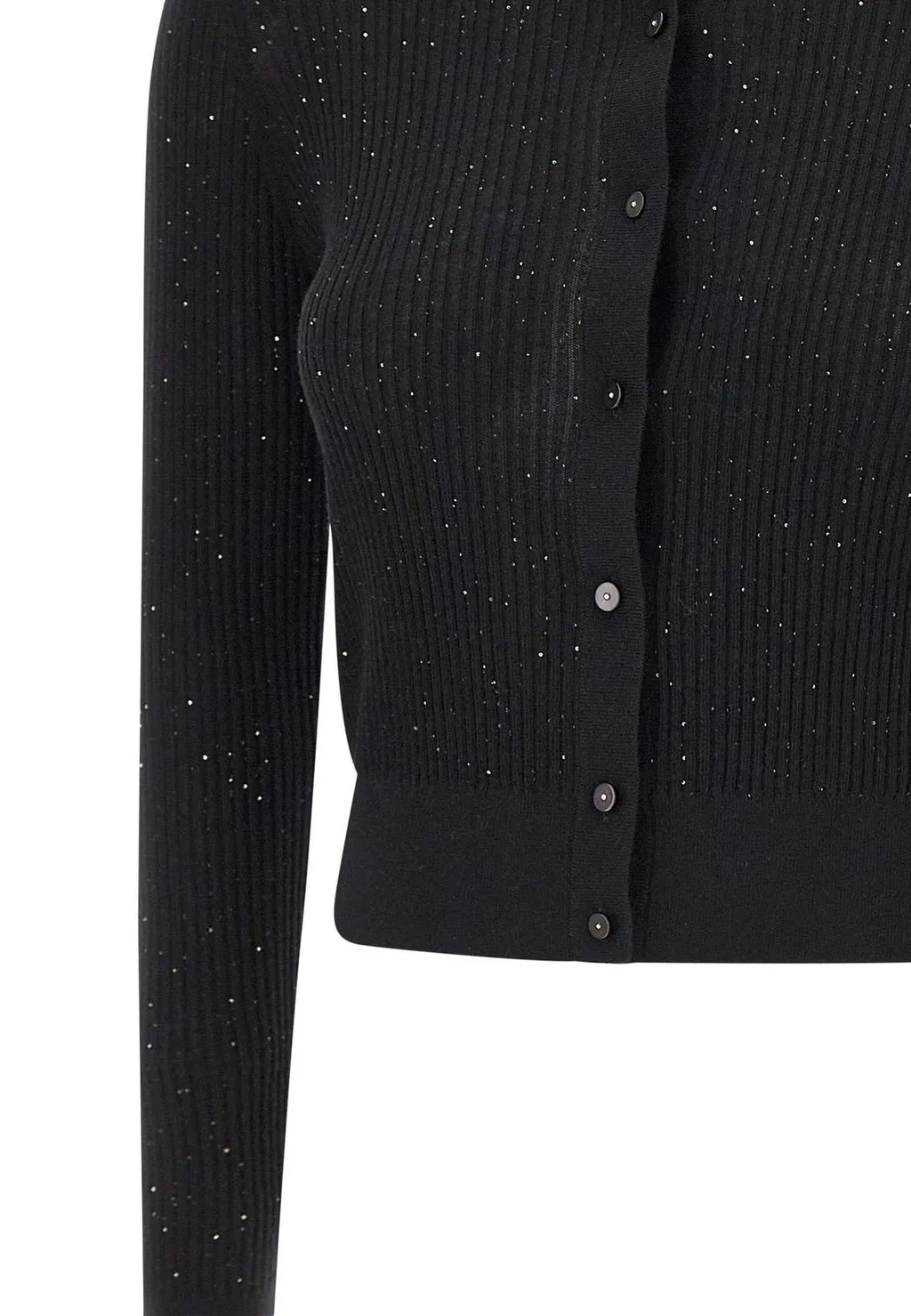 Max Mara Studio Crewneck Button-Up Cardigan