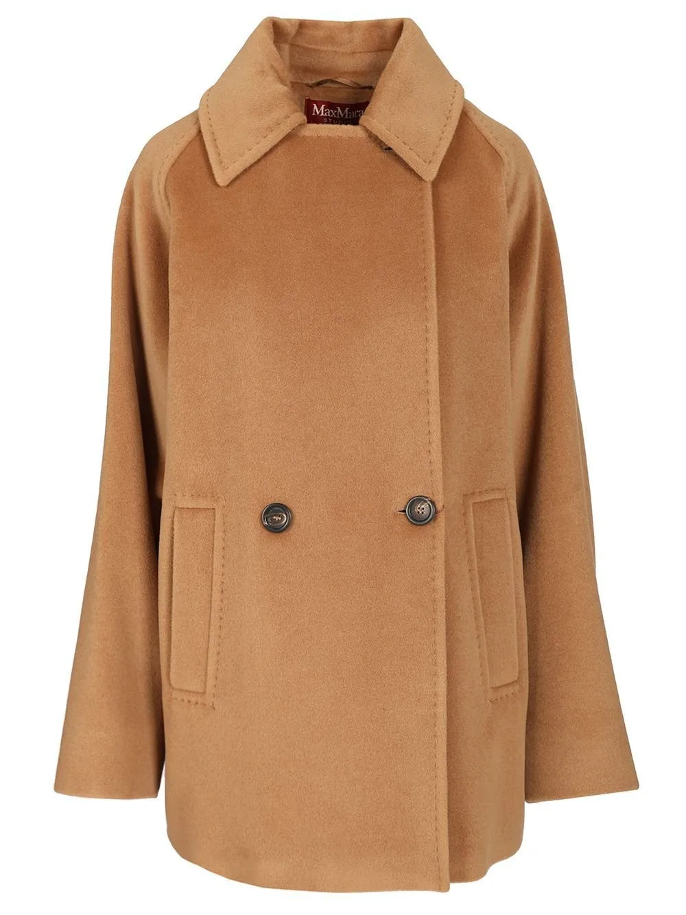 Max Mara Studio Ariano Double-Breasted Long-Sleeved Coat