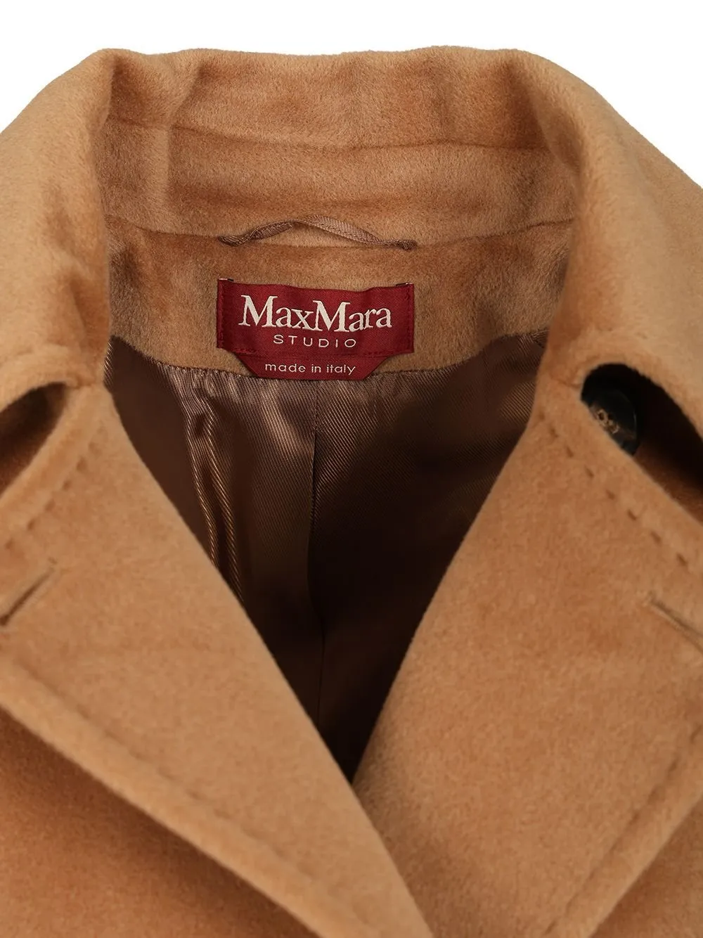 Max Mara Studio Ariano Double-Breasted Long-Sleeved Coat
