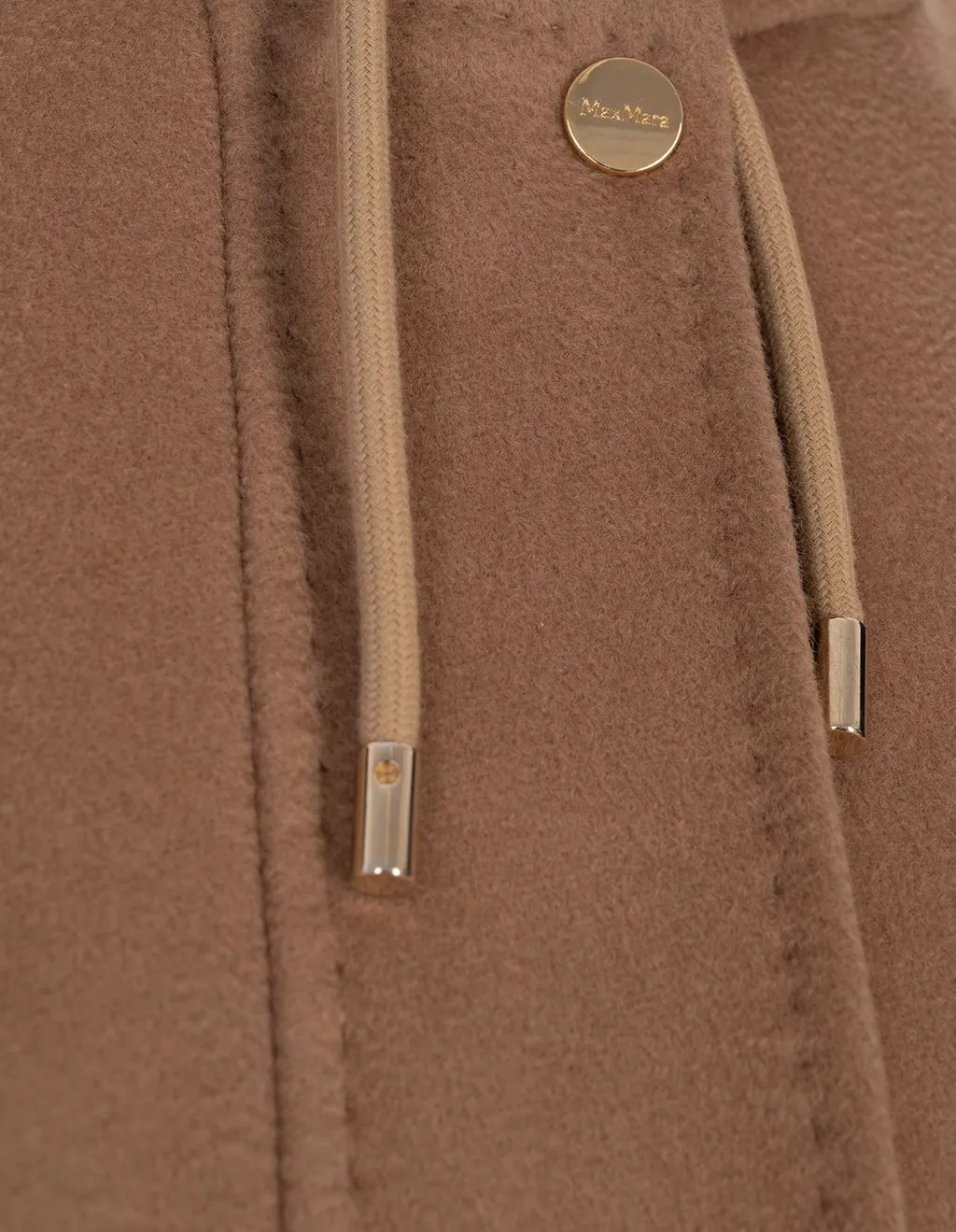Max Mara Studio Drawstring Long-Sleeved Coat