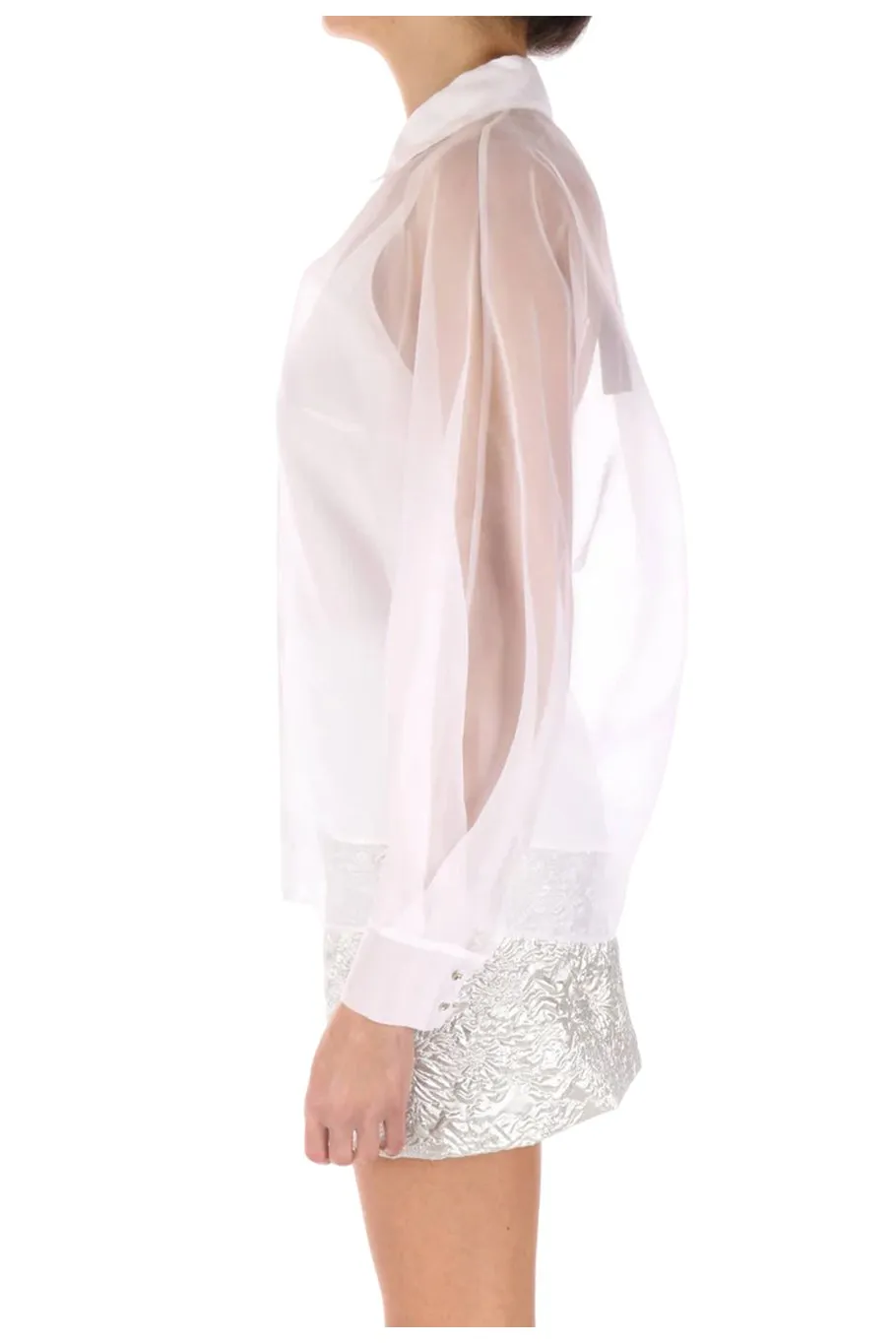 Max Mara Studio Ovale Button-Up Long-Sleeved Top