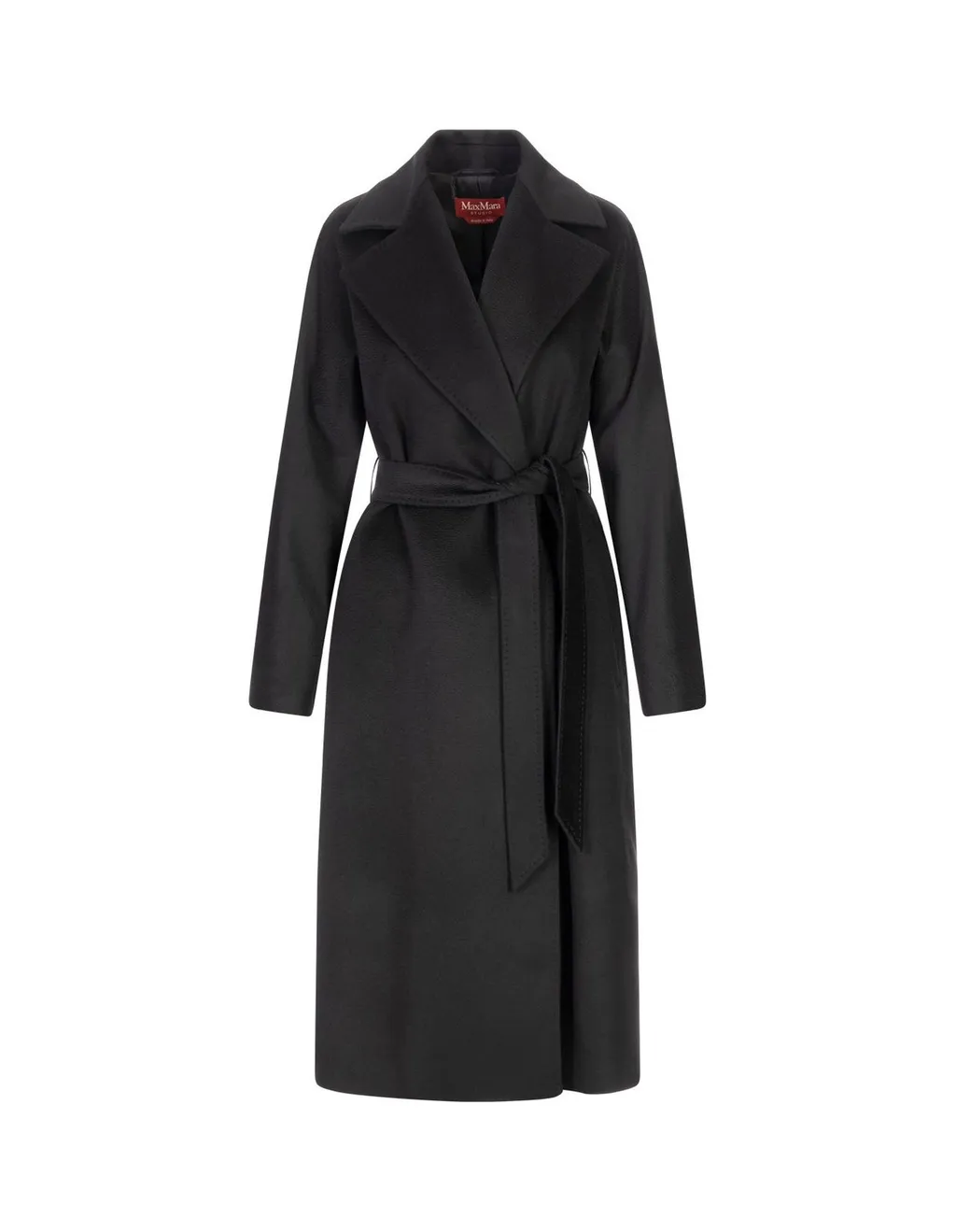 Max Mara Studio Euclide Belted Long-Sleeved Coat