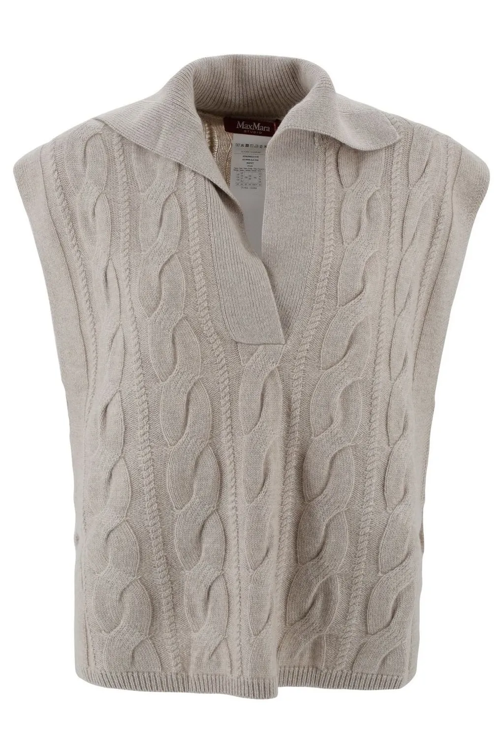 Max Mara Studio Knitted Polo Vest