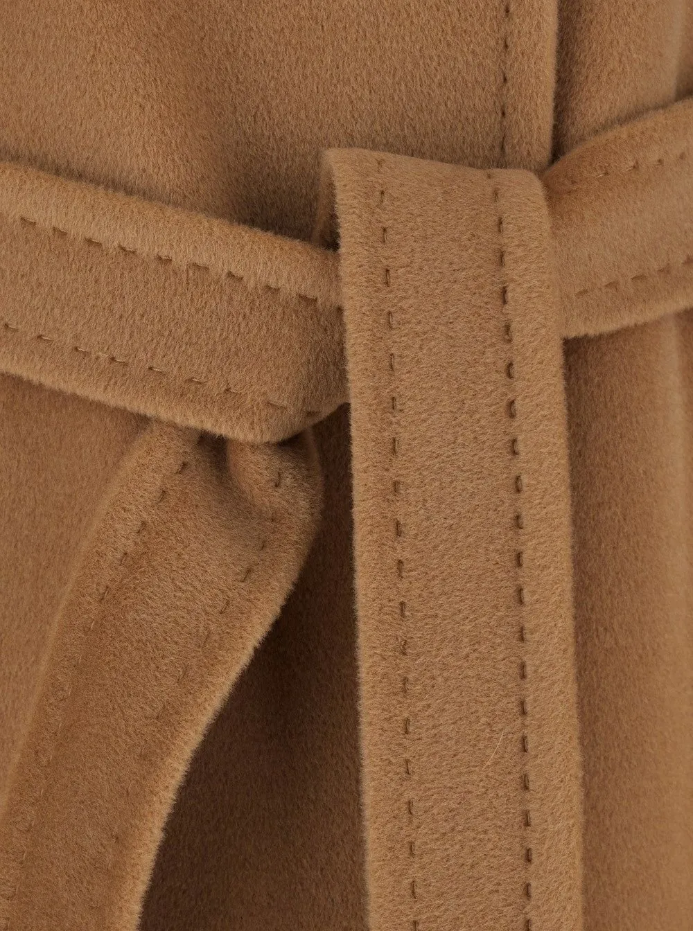 Max Mara Studio Tenzone Tied-Waist Long-Sleeved Coat