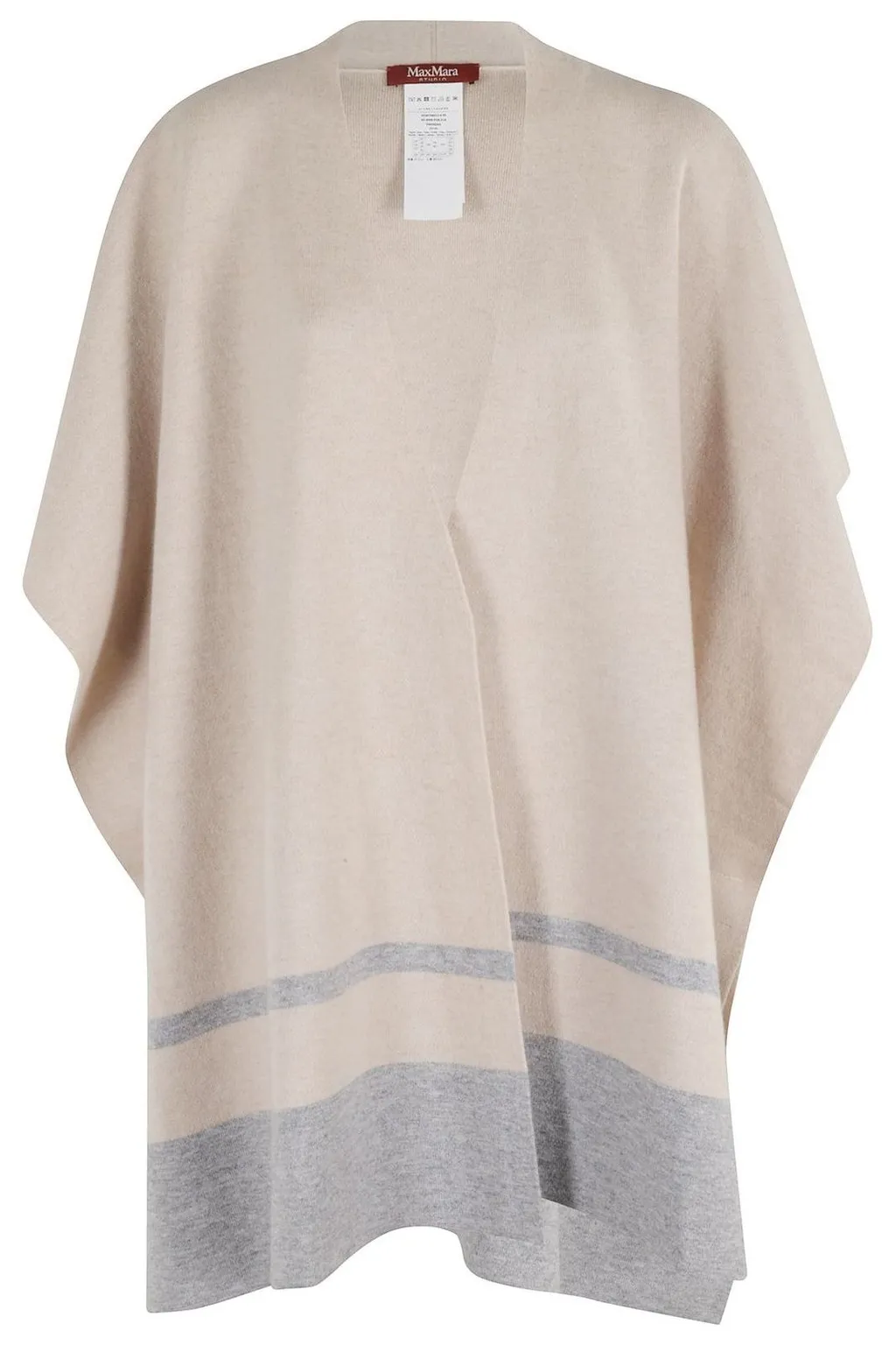 Max Mara Studio Stripe Detailed V-Neck Jacket