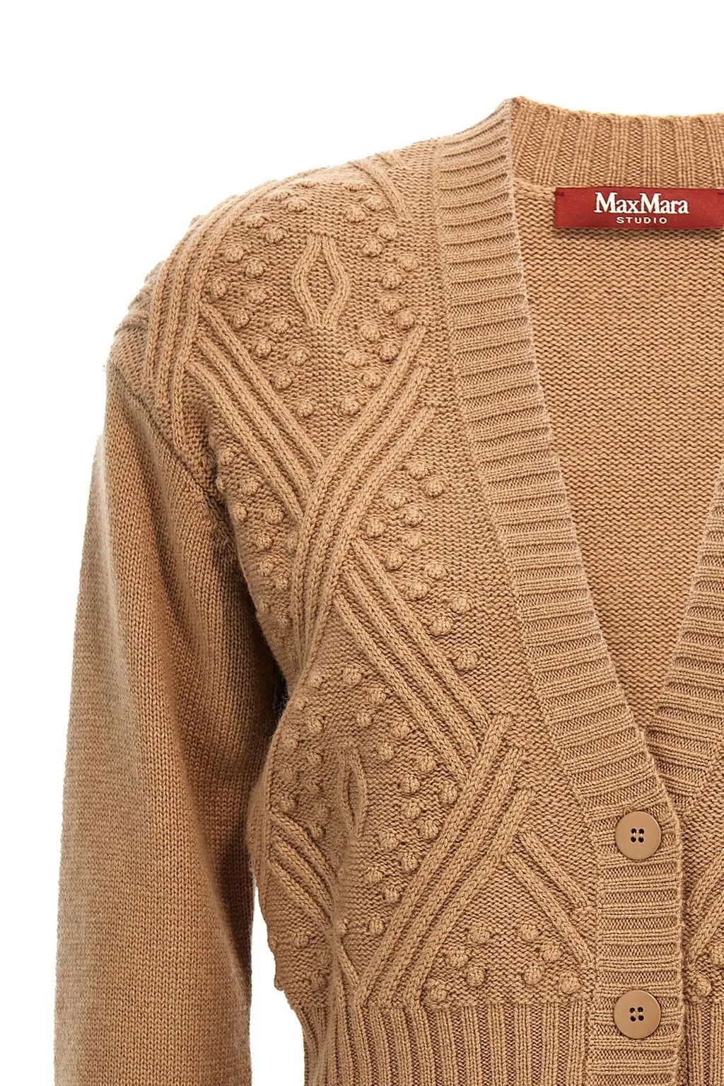 Max Mara Studio Buttoned V-Neck Cardigan