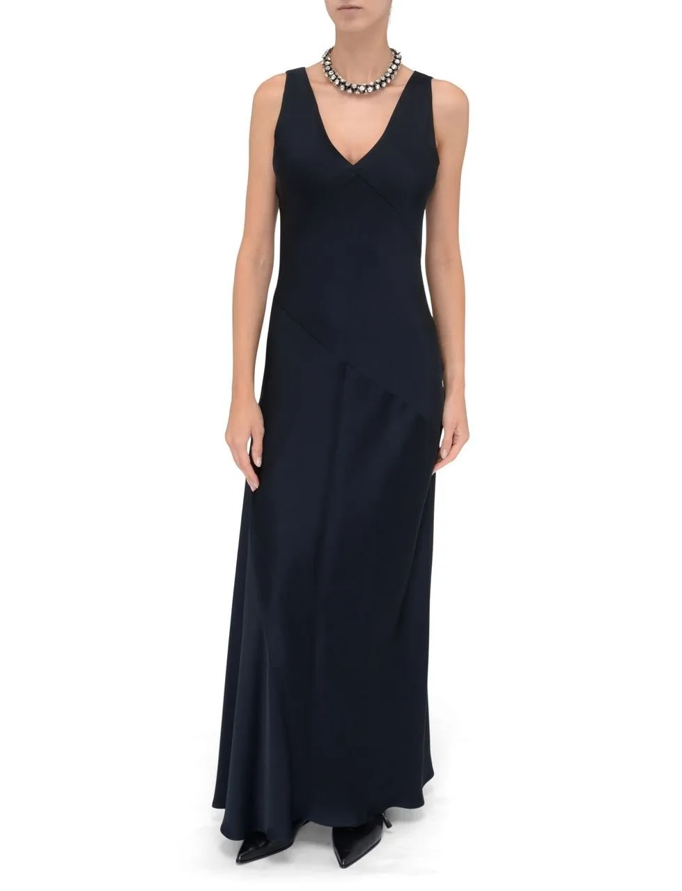 Max Mara Studio V-Neck Sleeveless Dress