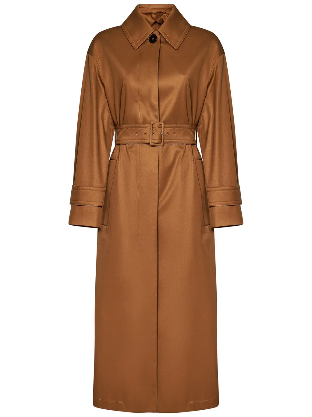 Max Mara Studio Pistoia Belted Long-Sleeved Coat