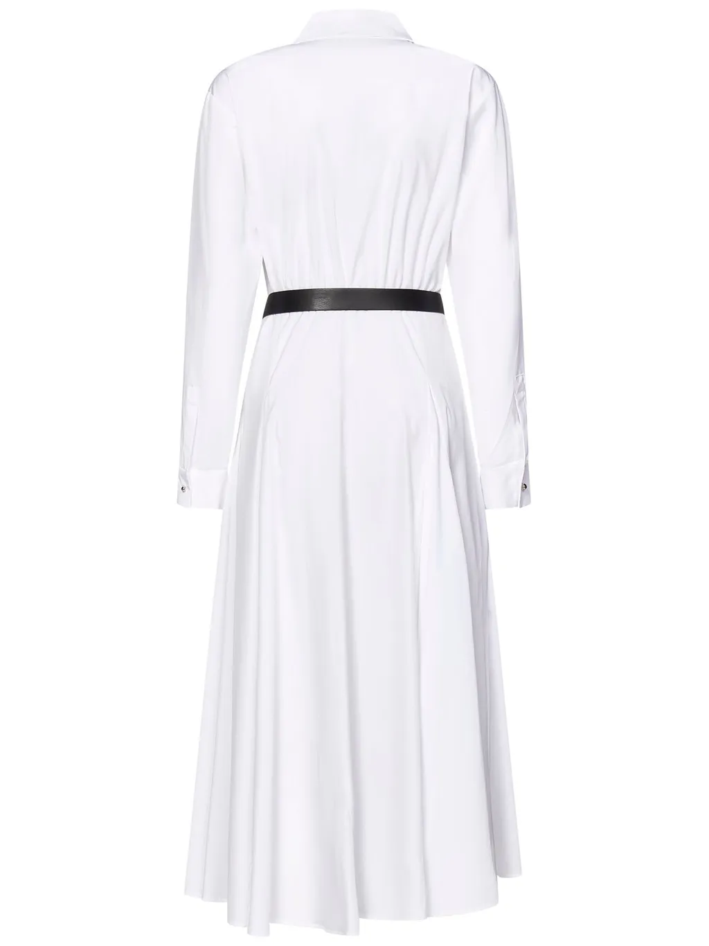 Max Mara Studio Belted Long-Sleeved Chemise Dress